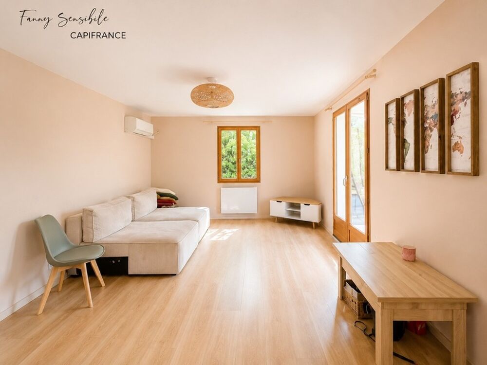 TRETS  Maison individuelle de plain-pied avec jardin, véranda et garage à pied du centre-ville