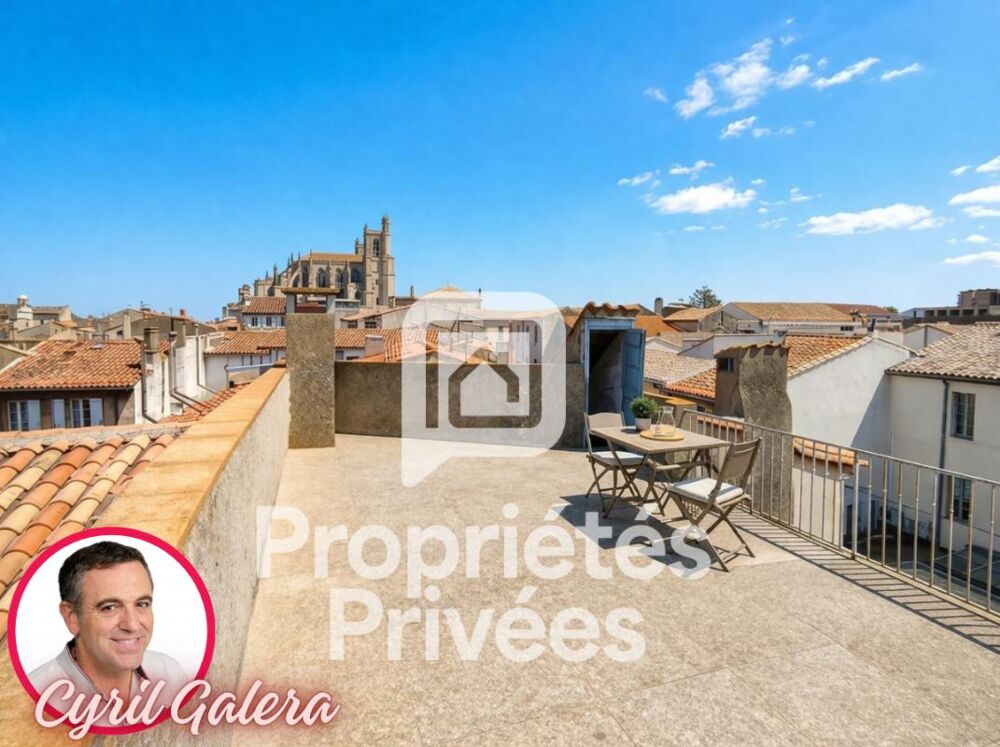 Narbonne Centre : Maison de Caractère de 171 m² - T8 - R+2 - avec Cour-Parking et Toit-Terrasse