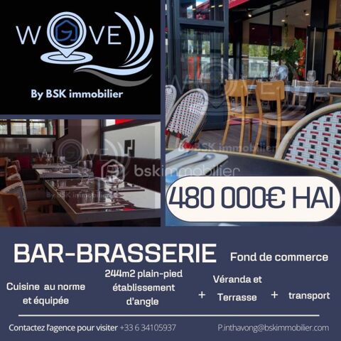 brasserie d'angle sur place pi&eacute;tonne 480000 92290 Chatenay malabry