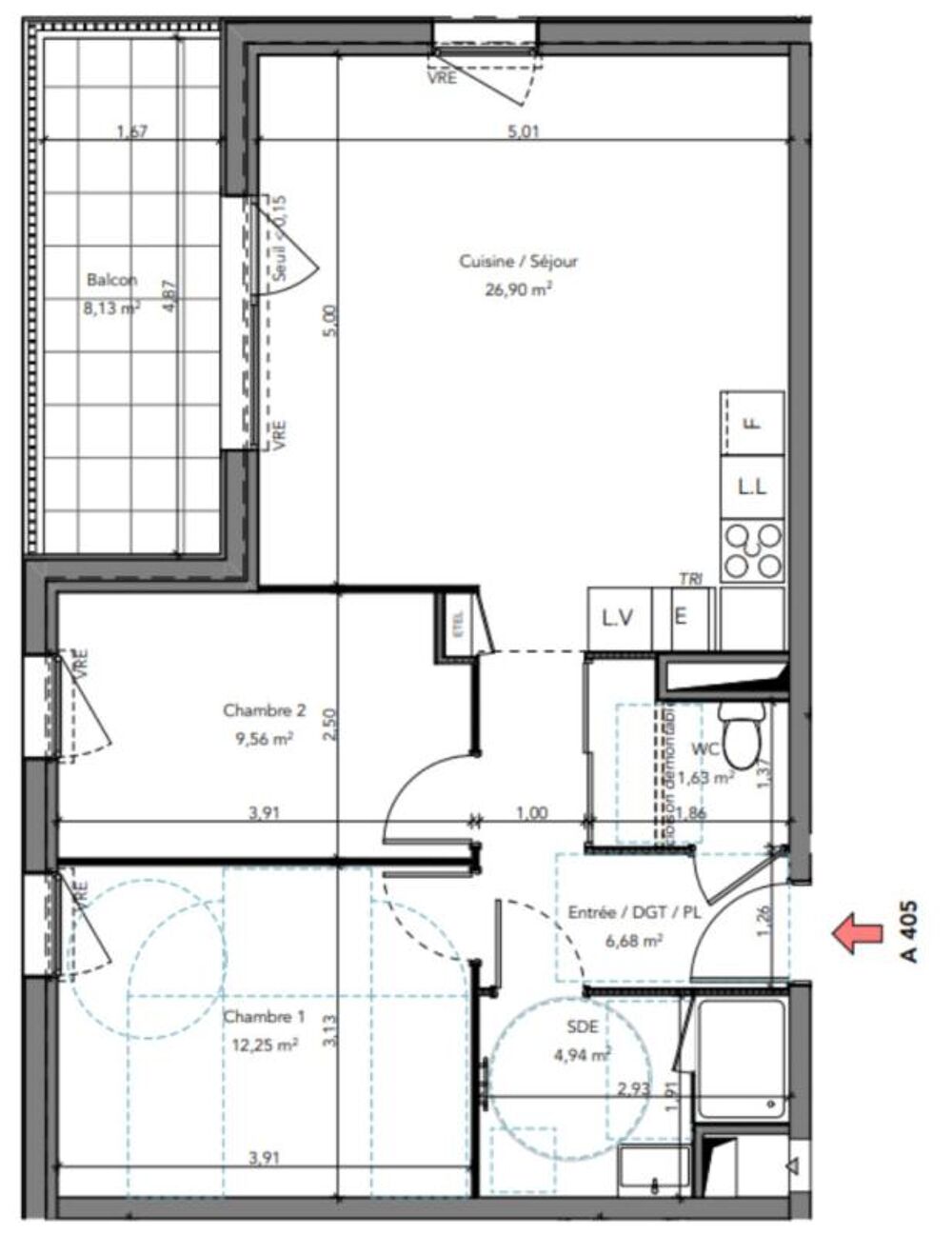 Crozon 29160 Appartement tout confort 61 m² 2 chambres Ouest aucun travaux à prévoir