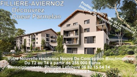 Dpt Haute Savoie (74), à vendre FILLIERE appartement T3 de 66,2 m² - avec balcon et cave 350000 Villaz (74370)