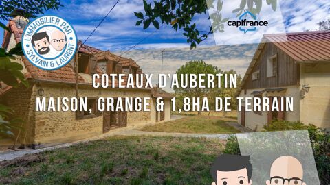   Maison à vendre 2 pièces AUBERTIN (64) ; Grange et 1,8Ha de terrain Maison - 2 pièce(s) - 195 m²