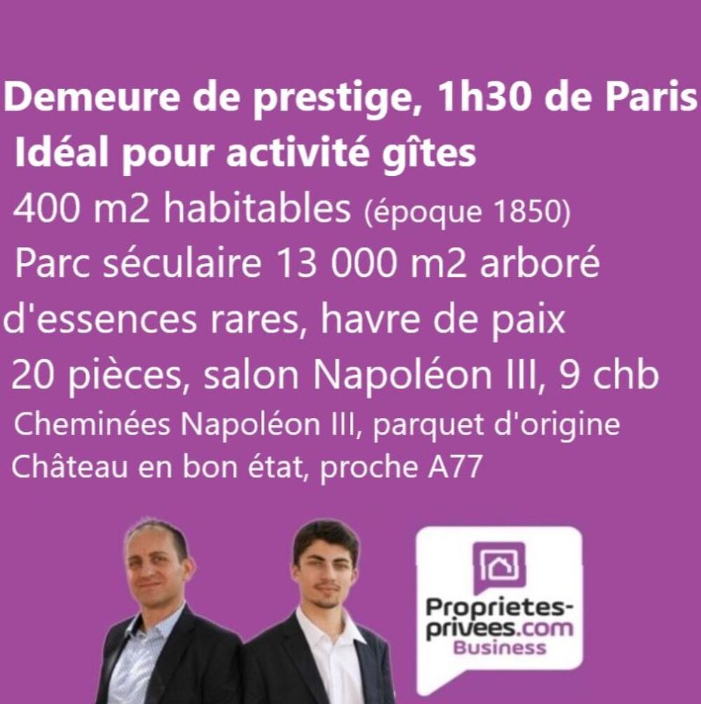   PROPRIETE , CHATEAU, L'élégance intemporelle à 1h30 de Paris 