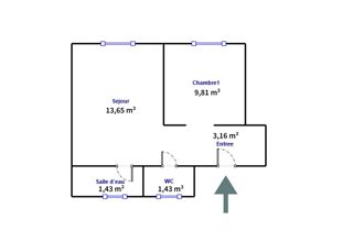  Appartement � vendre 2 pi�ces 30 m�