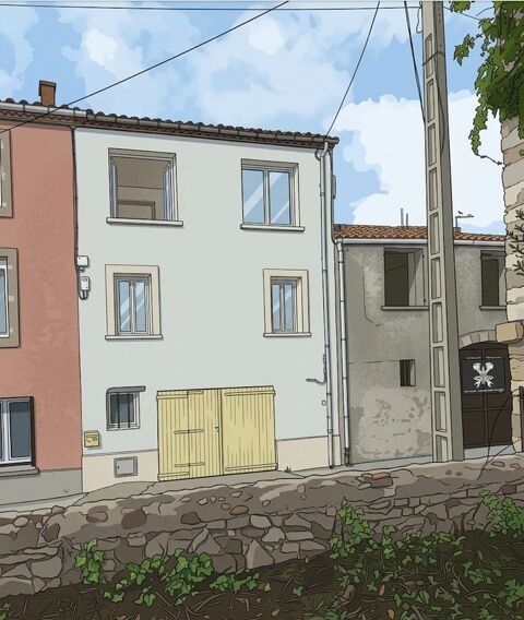   CHARMANTE MAISON DE VILLAGE � TOITURE NEUVE � � 200m DU CANAL DU MIDI Maison - 4 pi�ce(s) - 79 m�