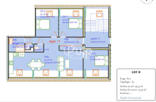  Appartement  vendre 4 pices 93 m