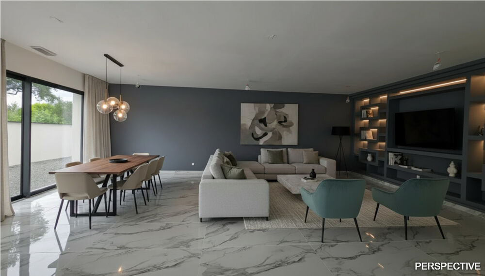 Maison contemporaine avec garage