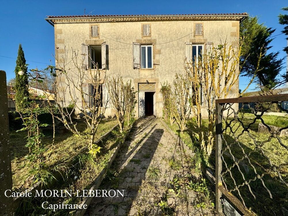 Maison en pierres, 5 pièces, garage et jardin