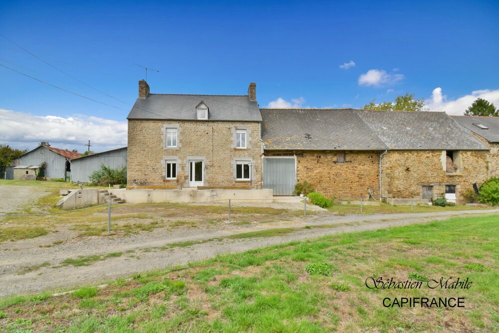 Vente Maison Ancien corps de ferme en pierre à vendre avec plusieurs bâtiments à Pleine-Fougères (35) en Bretagne en Baie du Mont Saint Miche Pleine fougeres