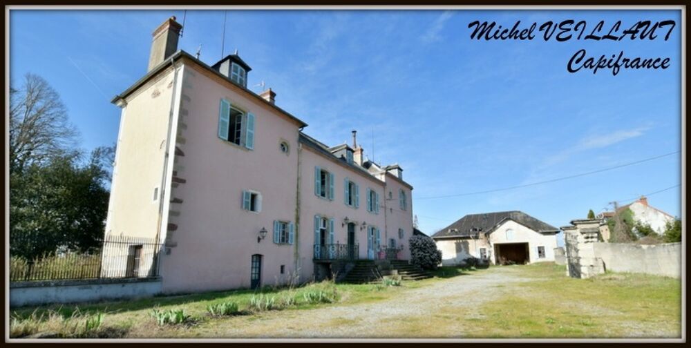 Propriété à vendre avec bâtisse de 15 pièces, 2 gîtes, terrain 7390 m², VILLENEUVE SUR ALLIER (03)