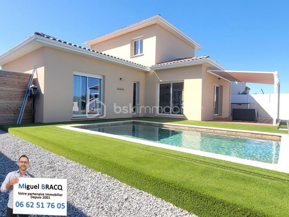 Villa F5 de standing avec vue mer et campagne sur les hauteurs de Vendres 34350