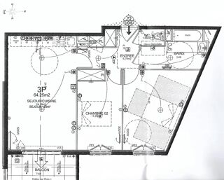  Appartement � vendre 3 pi�ces 64 m�