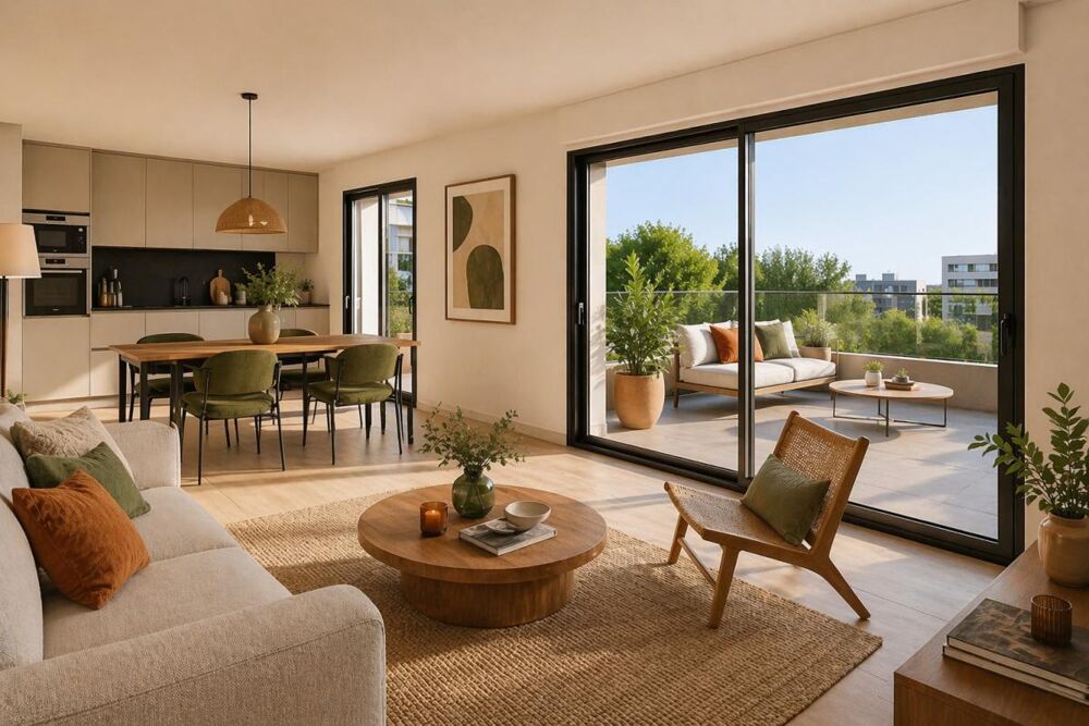 Vente Appartement 3 PIECES, TRAVERSANT, DEUX TERRASSES, PARKING Cenon