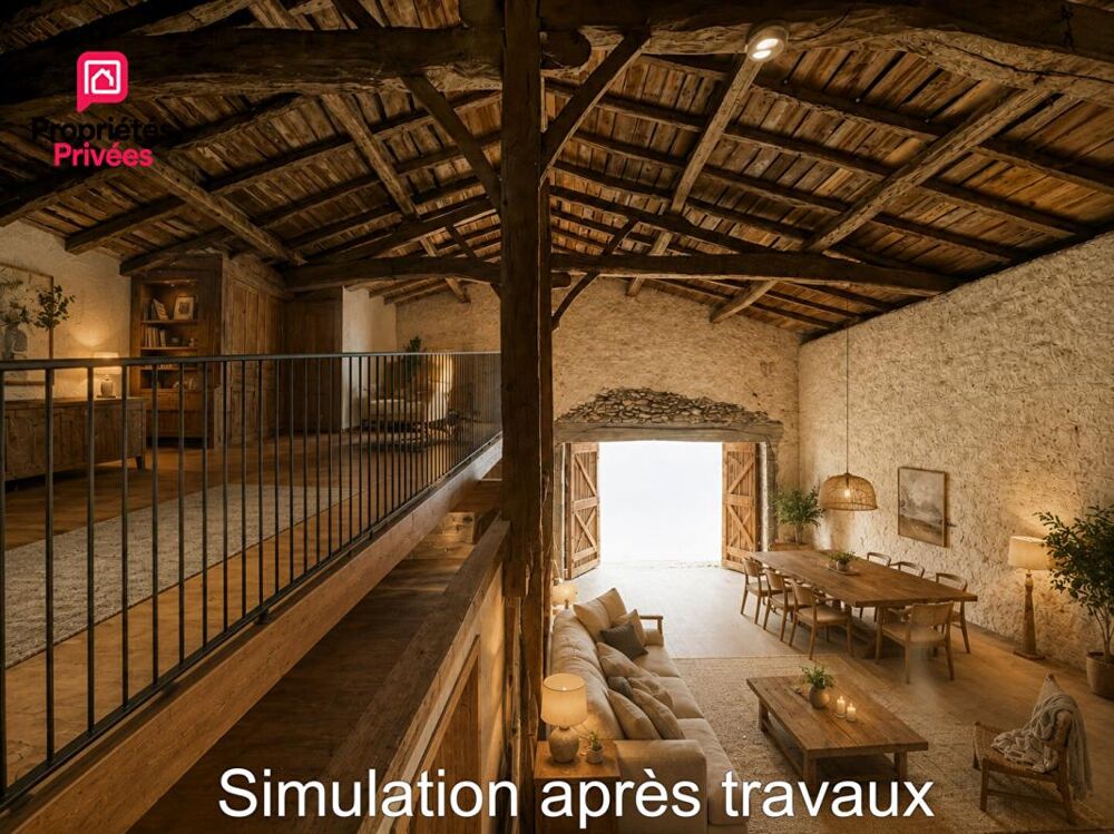 Grange en pierre à réhabiliter 240 m² au sol avec CU opérationnel