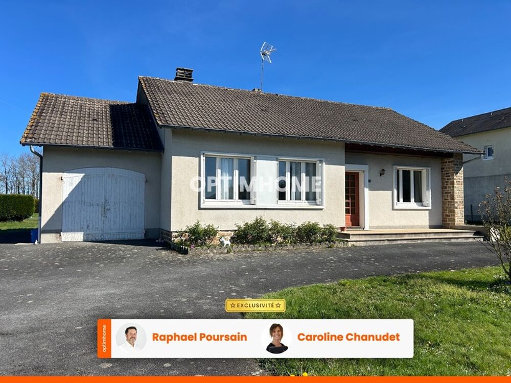 maison de plain-pied située à Chateauponsac (87290), implantée sur un terrain de 2180m² clos