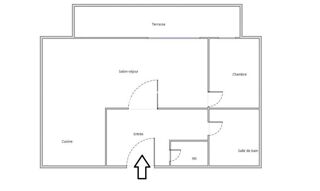  Appartement  vendre 2 pices 45 m