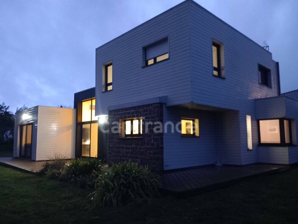 Maison contemporaine à Ossature bois TREGASTEL (22)