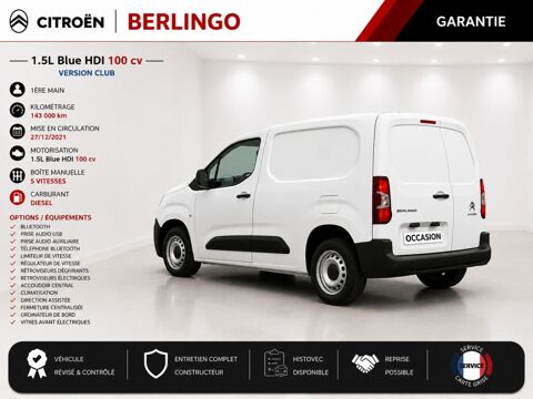 Berlingo 1&deg; Main / 1.5l B HDI 100cv Version Club CLIM/T&eacute;l/R&eacute;gul/Limit 2022 occasion 60430 Abbecourt