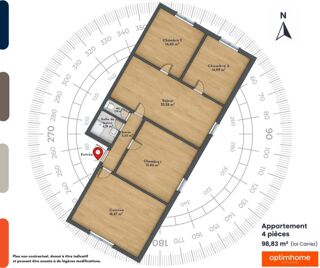  Appartement à vendre 4 pièces 99 m²