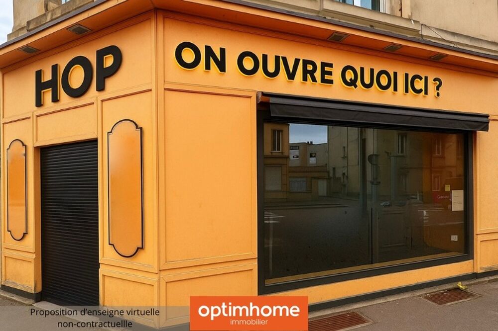   Local commercial libre et rénové – Épinal – 74 m² – Fort passage 
