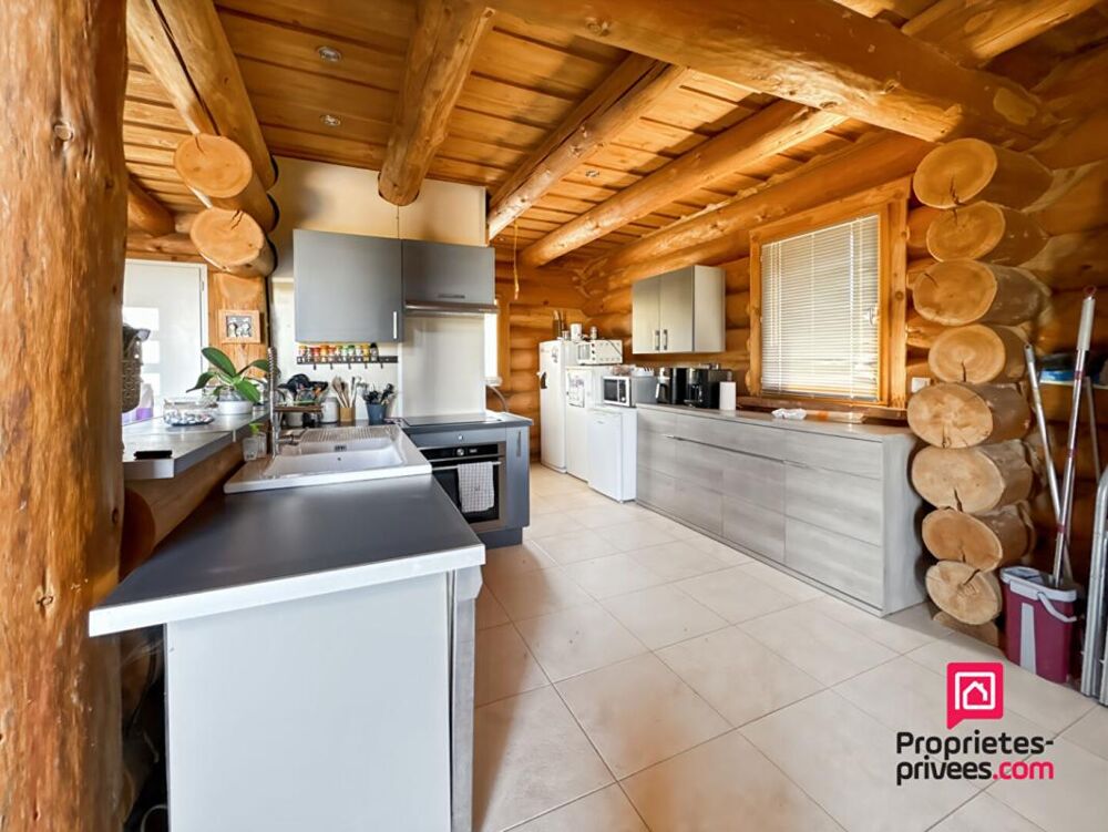 Maison en rondins (Fuste) Proche Précy Sous Thil 3 chambres avec jardin