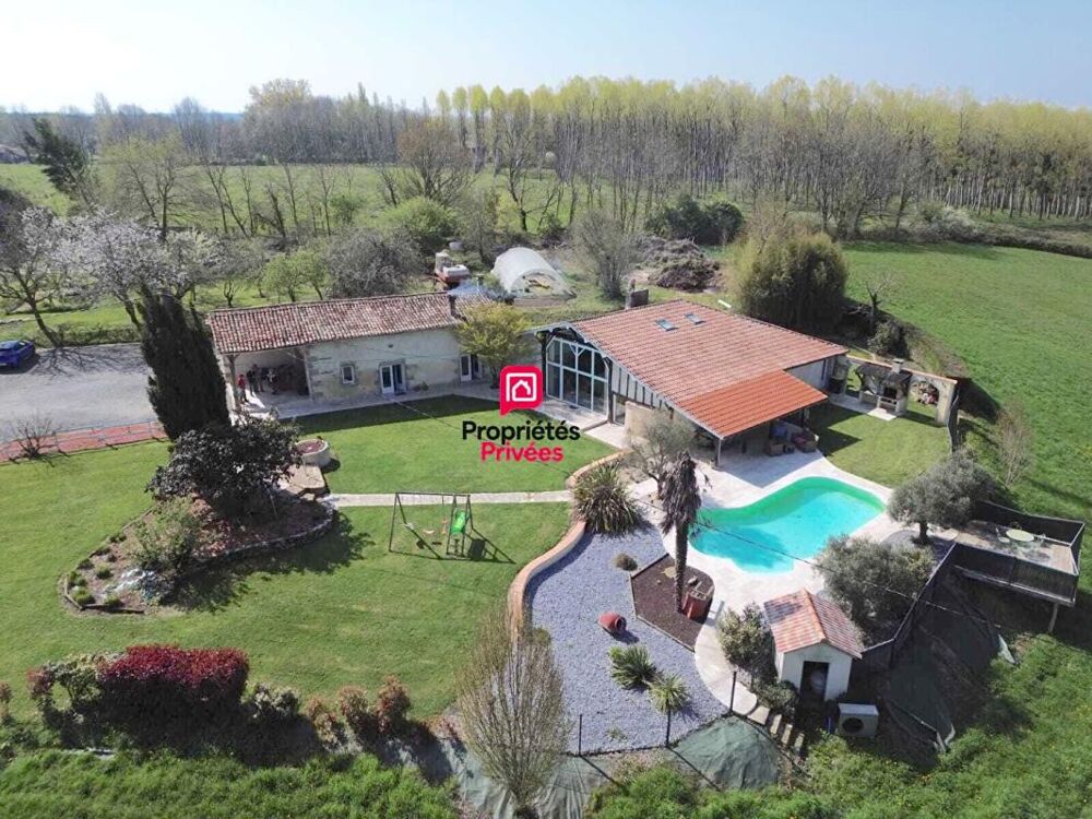 Vente Maison Propriété en pierre 273m² - Piscine chauffée - Atelier - 4,7 ha Bazas
