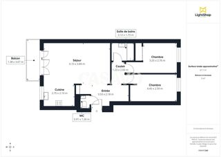  Appartement � vendre 3 pi�ces 67 m�