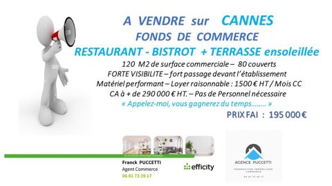 Commerces/Negoce 195000 06400 Cannes