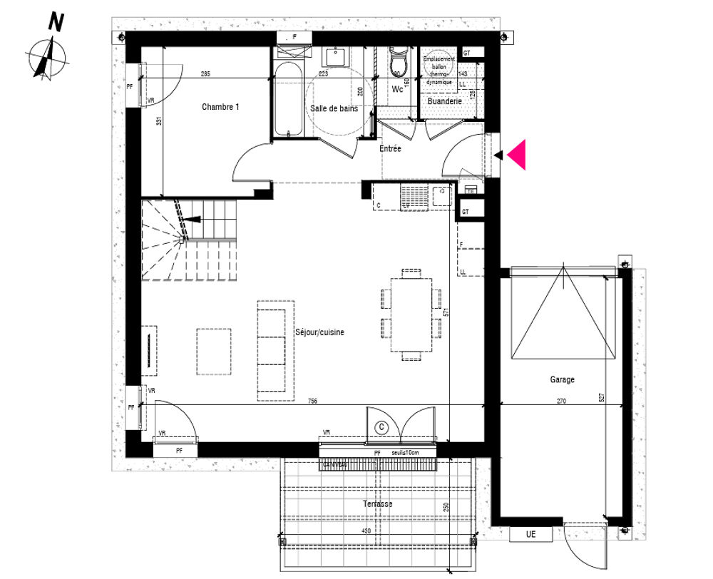 Maison Toussieu 4 chambres avec jardin
