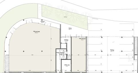   A LOUER, SAINT GILLES CROIX DE VIE, ZONE DYNAMIQUE, CELLULE BRUTE de 266m2 A AMENAGER 