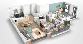  Appartement  vendre 4 pices 77 m