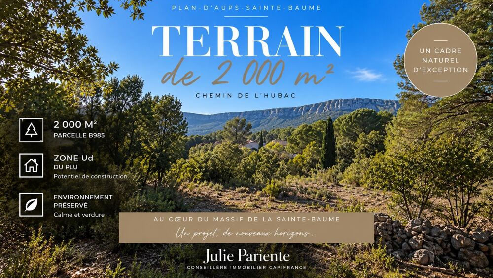 Vente Terrain Terrain à vendre 3000 m2 PLAN D'AUPS SAINTE BAUME (83) Plan d aups sainte baume