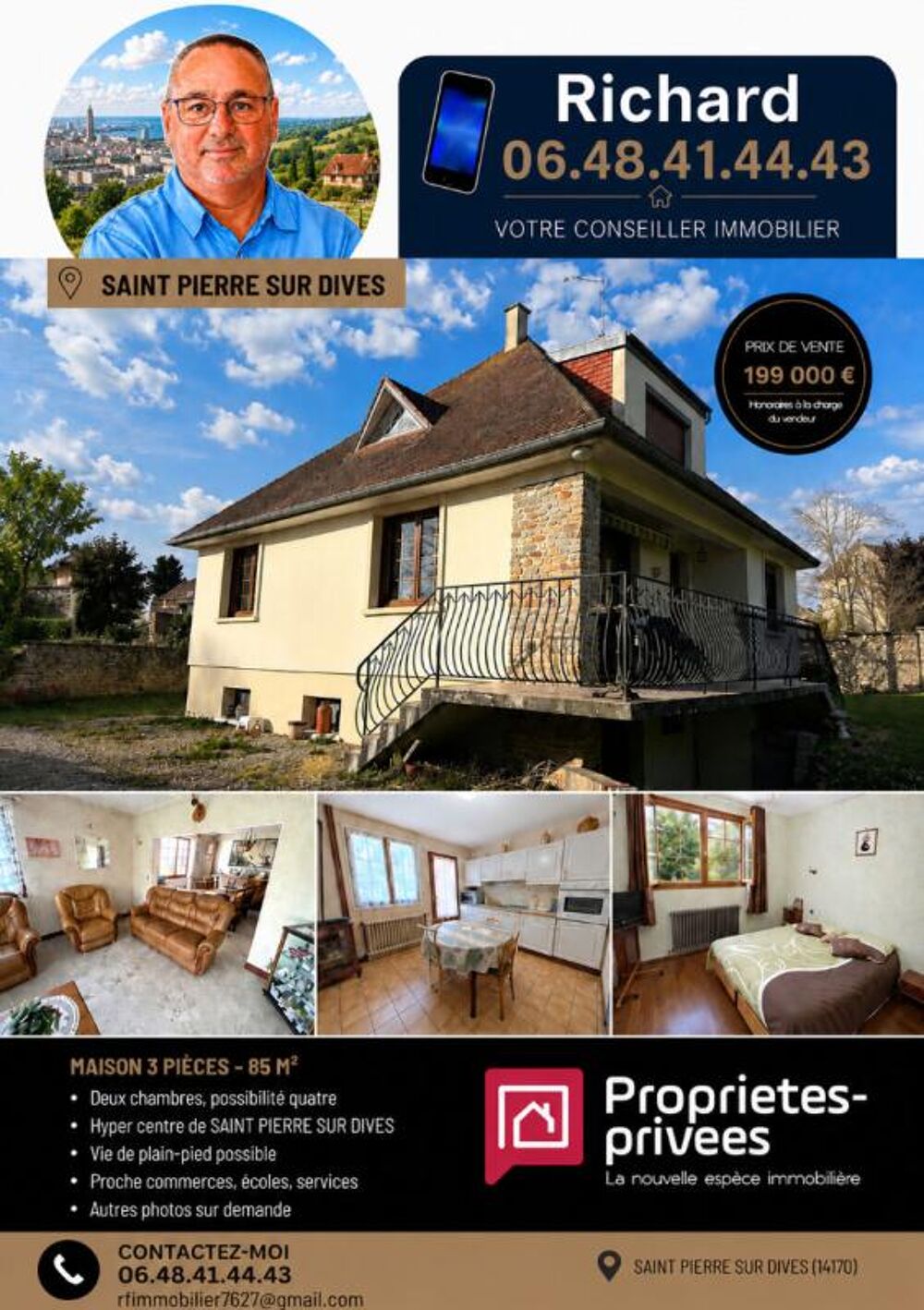 Maison Saint Pierre En Auge 3 pièce(s) 82 m2