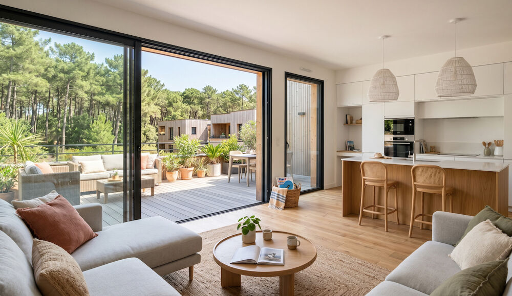 93 m² AU TOTAL  3 PIÈCES + BALCON + 2 PARKINGS