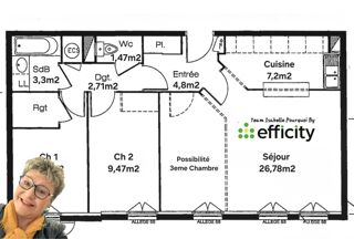  Appartement � vendre 4 pi�ces 66 m�