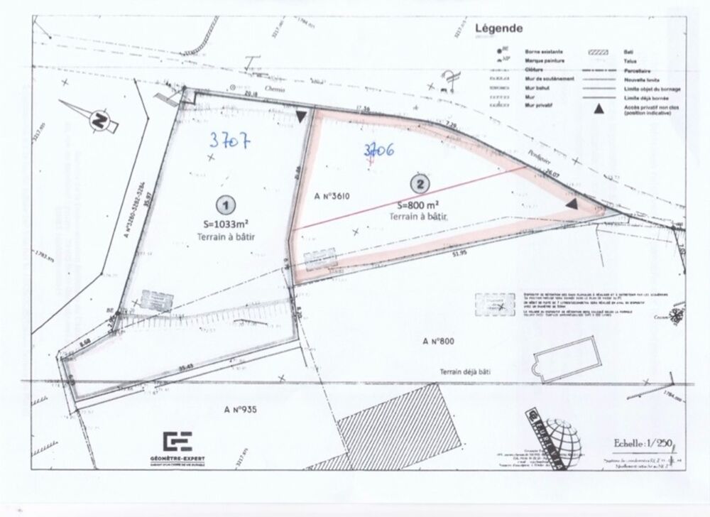 Vente Terrain Terrain à bâtir à vendre 799,00 m² CENDRAS (30)proche d'Ales Cendras