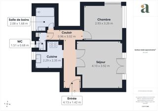  Appartement à vendre 2 pièces 42 m²