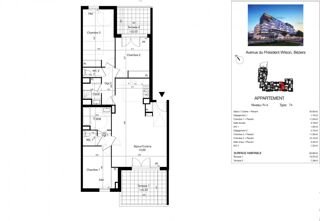  Appartement � vendre 4 pi�ces 90 m�