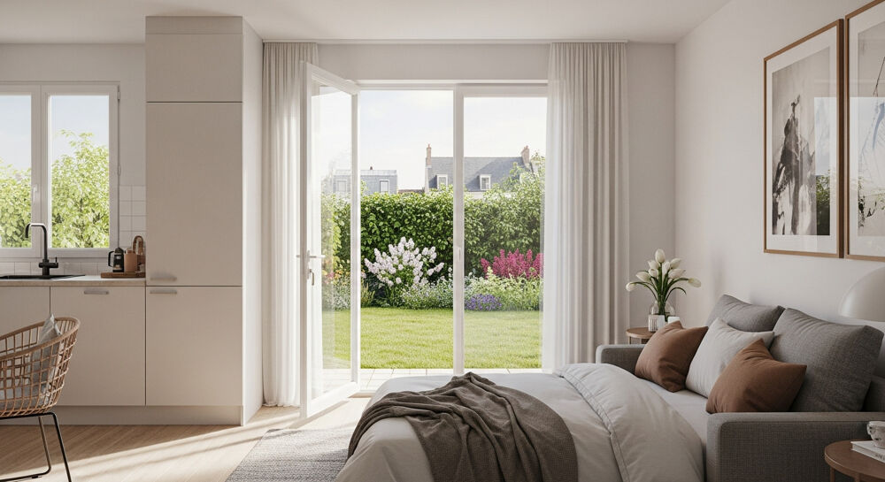 Prêt à taux zéro : UN VRAI BONHEUR. STUDIO de 33.11m² + UN JARDIN + PARKING - COMBLOUX