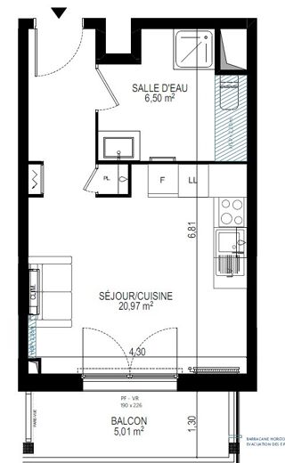  Appartement � louer 1 pi�ce 27 m�