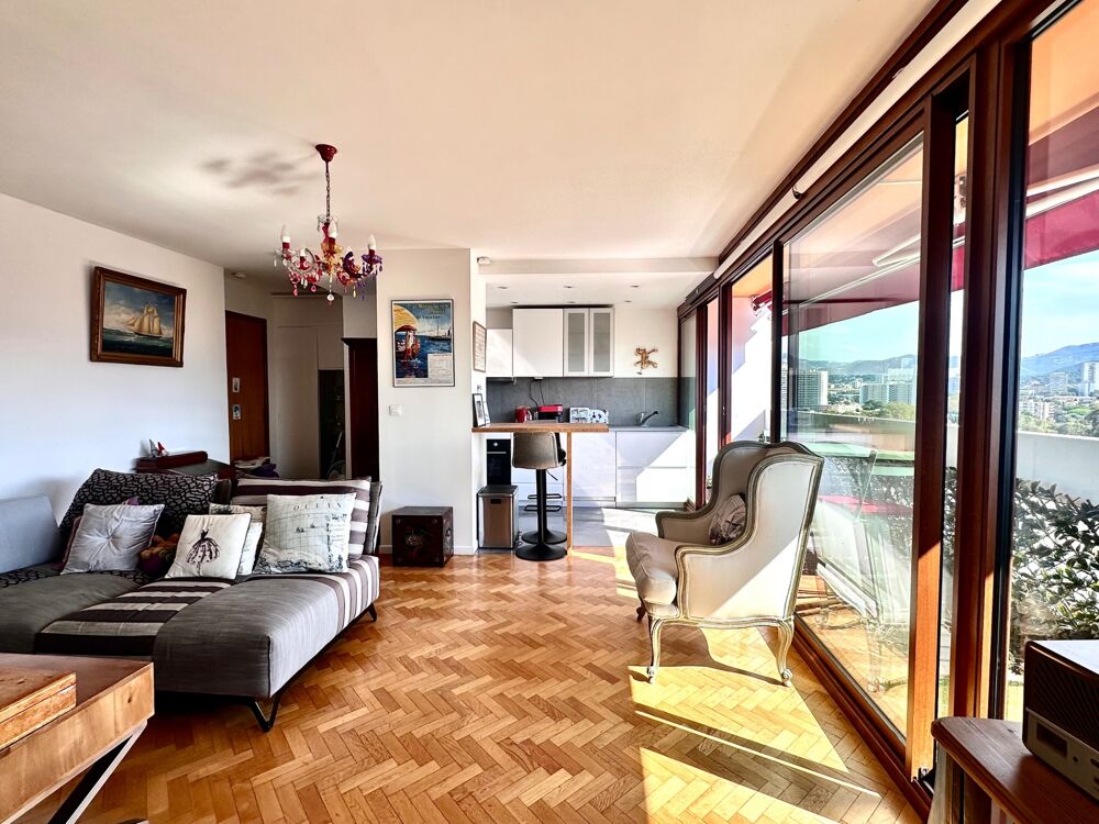 Vente Appartement MARSEILLE 8?, Saint Giniez – DUPLEX 68 M² – VUE MER PANORAMIQUE MER –3 BALCONS et CAVE Marseille 8