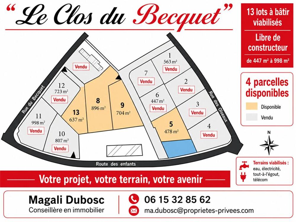 Vente Terrain Terrain viabilisé - libre constructeur -  Ste Marguerite sur Fauville Sainte marguerite sur fauville