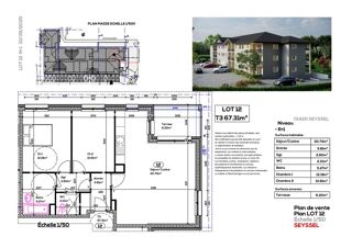  Appartement � vendre 3 pi�ces 67 m�