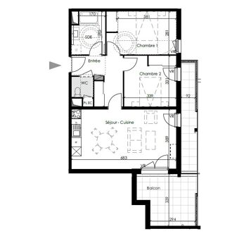  Appartement à louer 3 pièces 66 m²