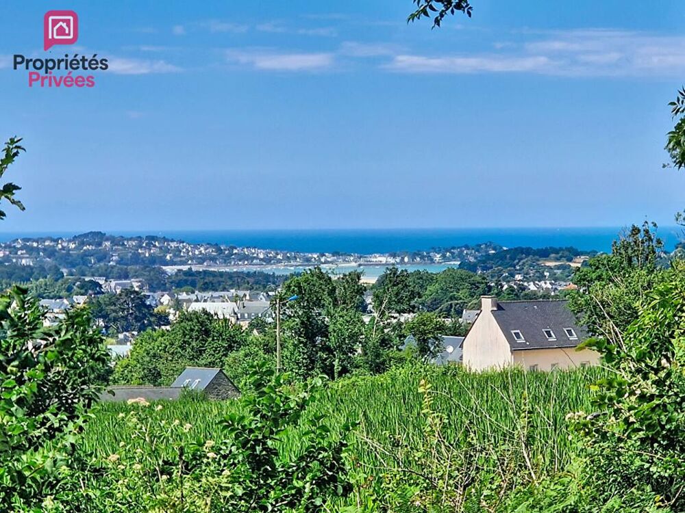 Maison et terrain de 1615m² , vue mer lointaine Plestin Les Greves