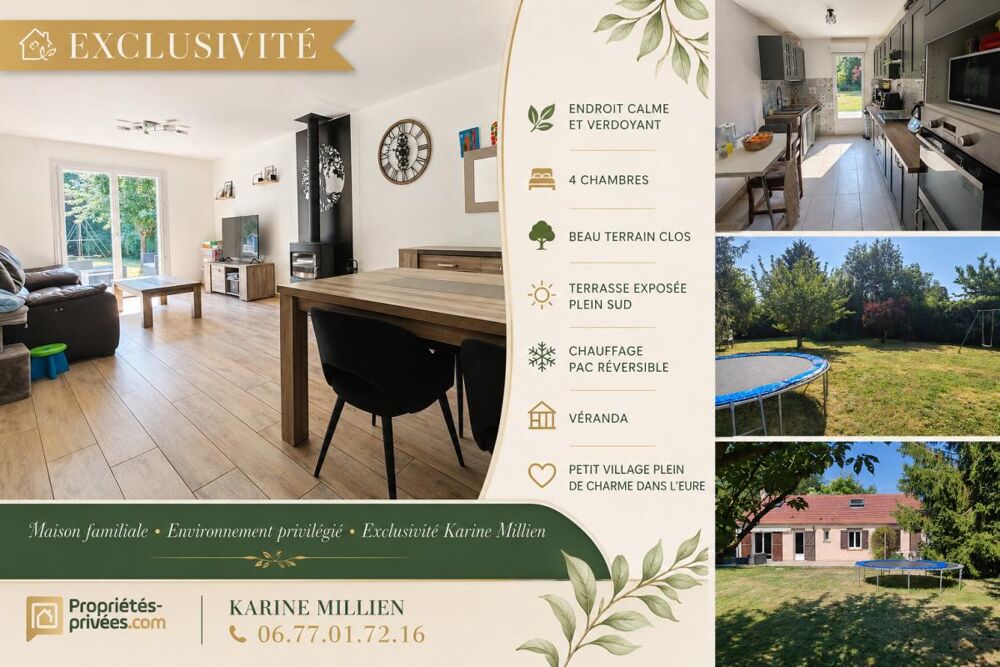 Vente Maison MUZY 27650 Maison individuelle - 1 étage - 4 chambres - Véranda - Terrain - 187200  HAI Muzy