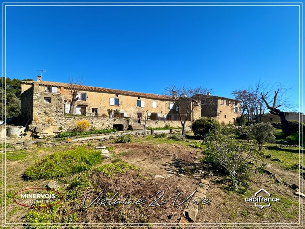Domaine viticole d'exception de 47 hectares avec mas en pierre, gîtes et vignoble AOC Minervois  Hérault