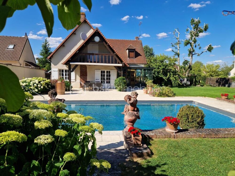 HOUDAN  PROPRIÉTÉ DE CARACTÈRE AVEC PISCINE, SOUS-SOL TOTAL ET MAGNIFIQUE JARDIN PAYSAGÉ