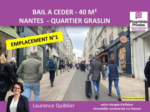 44000 NANTES - BAIL A CEDER, LOCAL COMMERCIAL 40 m&sup2; - QUARTIER GRASLIN 100800 44000 Nantes