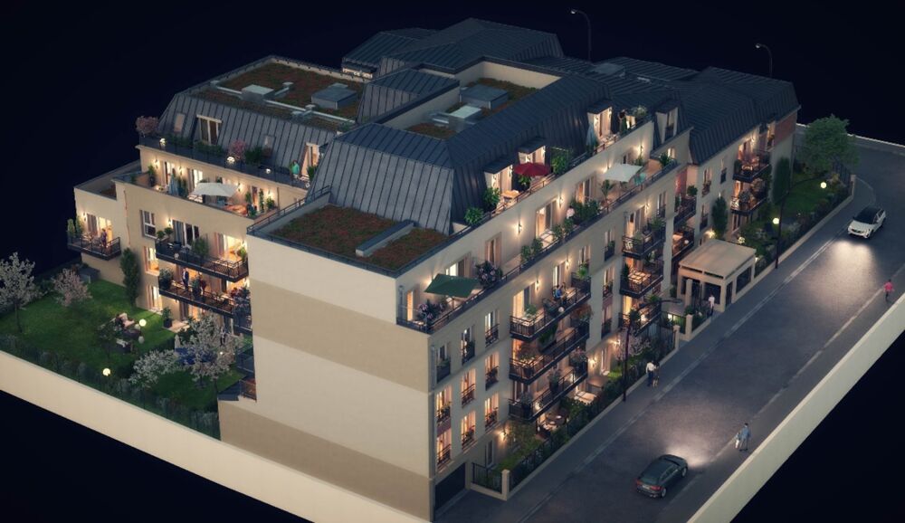 appartement T2 neuf à vendre BEZONS (95), surface habitable 43.62 m2 + terrasse 10.89 m2 + parking s-sol